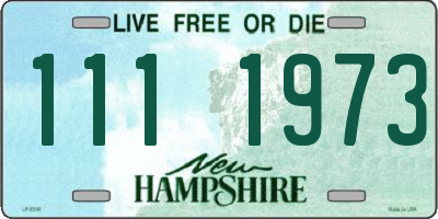NH license plate 1111973
