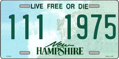 NH license plate 1111975