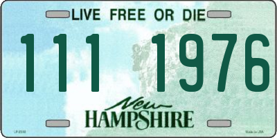 NH license plate 1111976