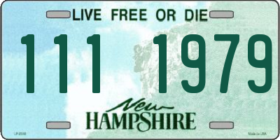 NH license plate 1111979