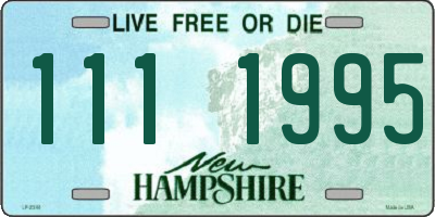 NH license plate 1111995
