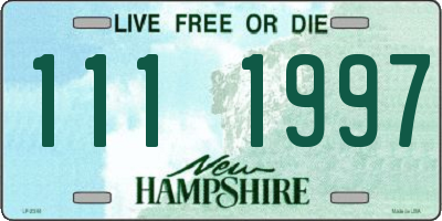 NH license plate 1111997