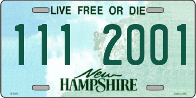 NH license plate 1112001