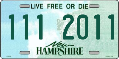 NH license plate 1112011