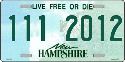 NH license plate 1112012