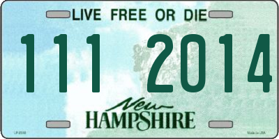 NH license plate 1112014
