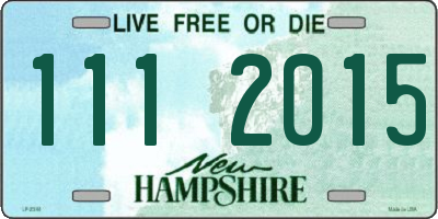 NH license plate 1112015