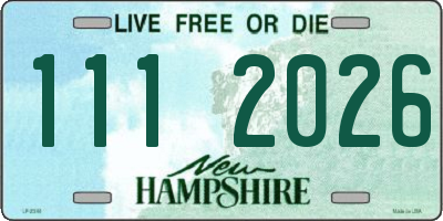NH license plate 1112026