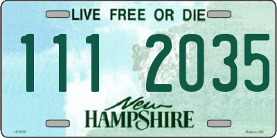 NH license plate 1112035