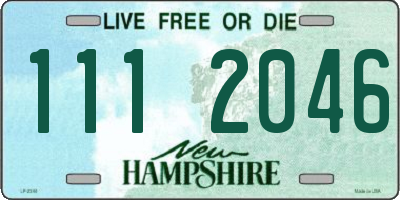 NH license plate 1112046
