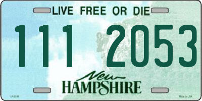 NH license plate 1112053