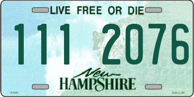 NH license plate 1112076