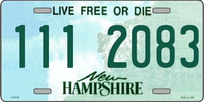 NH license plate 1112083