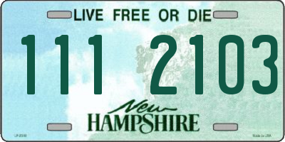 NH license plate 1112103
