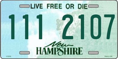 NH license plate 1112107