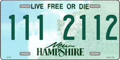 NH license plate 1112112