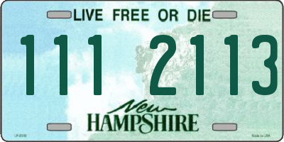 NH license plate 1112113