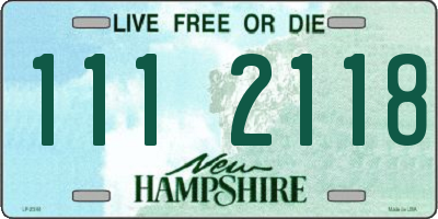 NH license plate 1112118