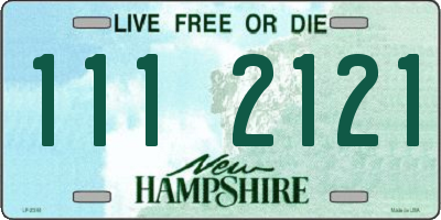 NH license plate 1112121