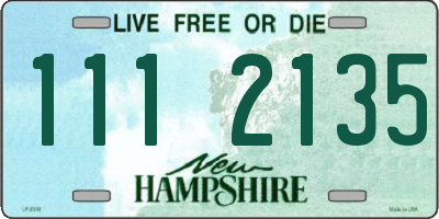 NH license plate 1112135