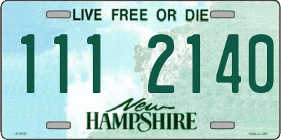 NH license plate 1112140