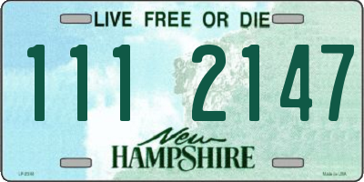 NH license plate 1112147