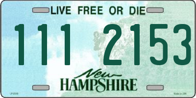 NH license plate 1112153