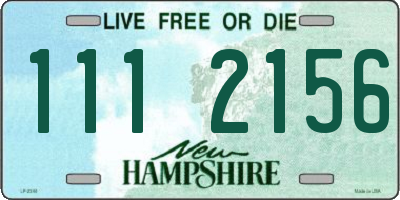 NH license plate 1112156