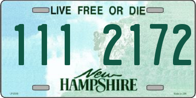 NH license plate 1112172
