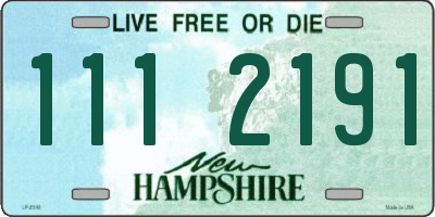 NH license plate 1112191