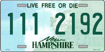 NH license plate 1112192