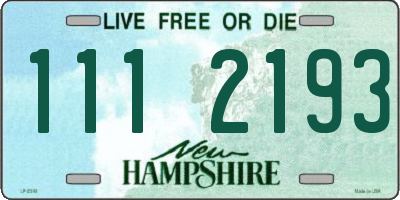 NH license plate 1112193