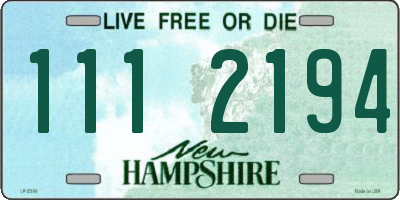 NH license plate 1112194