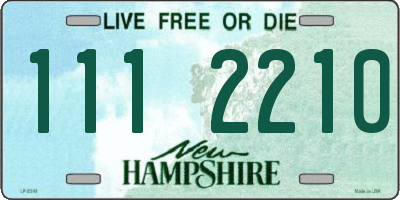 NH license plate 1112210