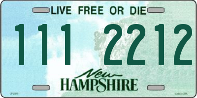 NH license plate 1112212