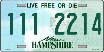 NH license plate 1112214