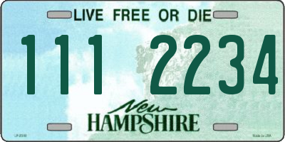 NH license plate 1112234