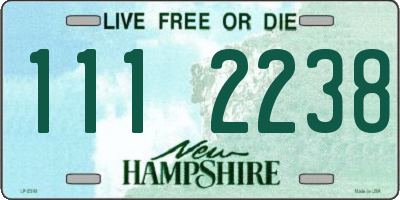 NH license plate 1112238
