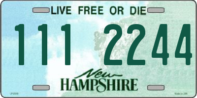 NH license plate 1112244