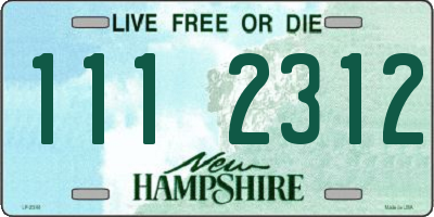 NH license plate 1112312