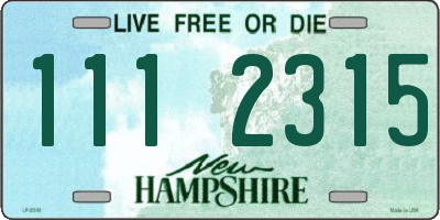 NH license plate 1112315