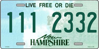 NH license plate 1112332