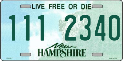 NH license plate 1112340