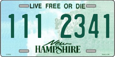 NH license plate 1112341