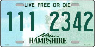 NH license plate 1112342