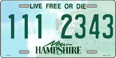NH license plate 1112343