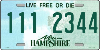 NH license plate 1112344