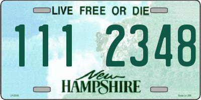 NH license plate 1112348