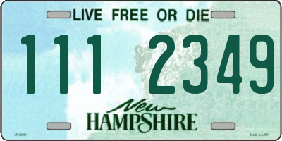 NH license plate 1112349