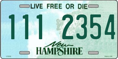 NH license plate 1112354